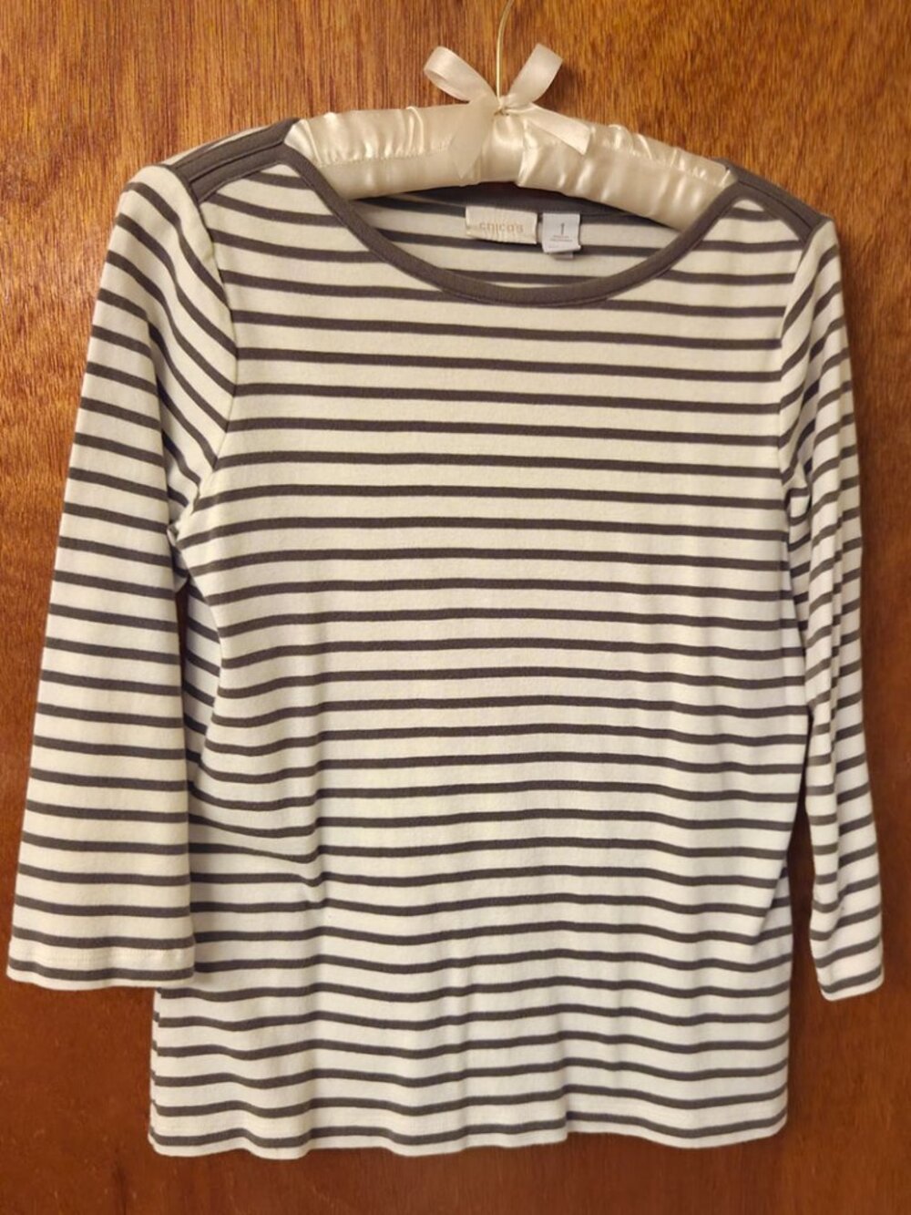 Chico 3/4-Sleeve Striped Top